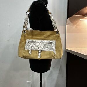 Nardelli Beige Suede Shoulder Bag - Elegant Neutral Crossbody